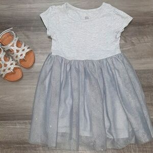 Wonder Nation grey sparkly tulle tshirt dress
